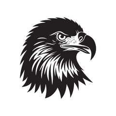 Eagle head silhouette vector illustration