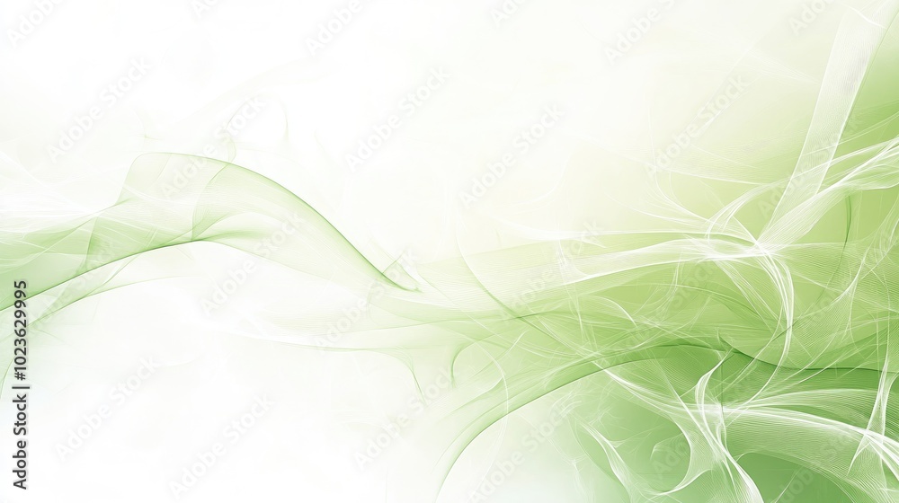Poster abstract background featuring white and green lines with a fantasy inspired design