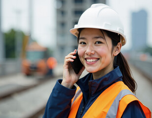 portrait of a asian engineer