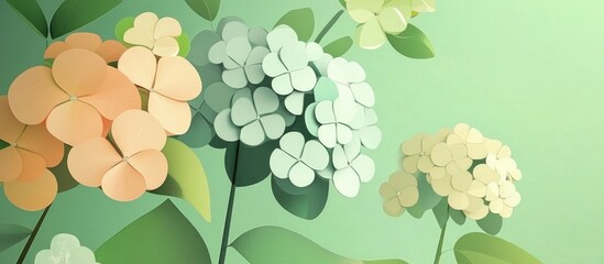 Colorful Hydrangea With Soft Tone