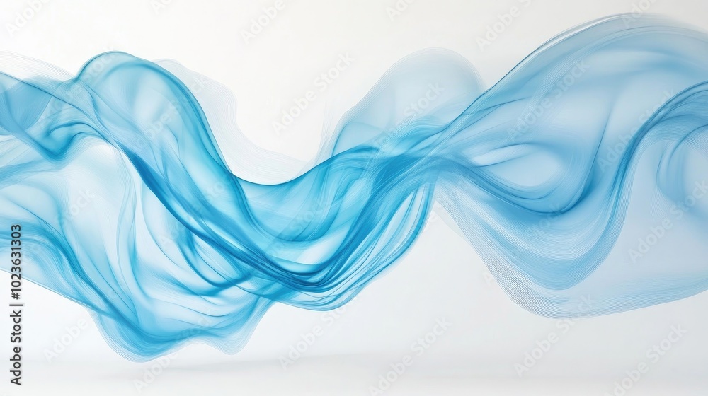 Poster abstract background featuring an impressive blue wave design