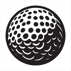golf sports ball silhouette on white background
