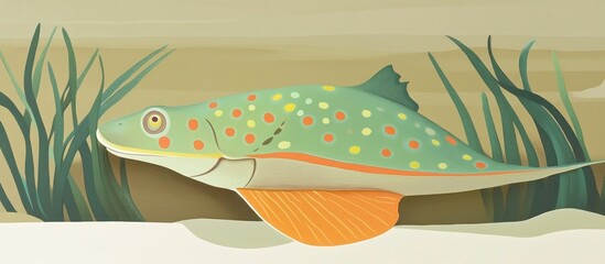 Naklejka premium Bluespotted Ribbontail Ray