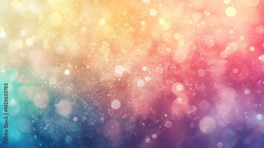 Aufkleber Abstract pastel rainbow background featuring vivid colors and soft bokeh lights creating a refreshing and dreamy summer texture Ideal for various creative projects