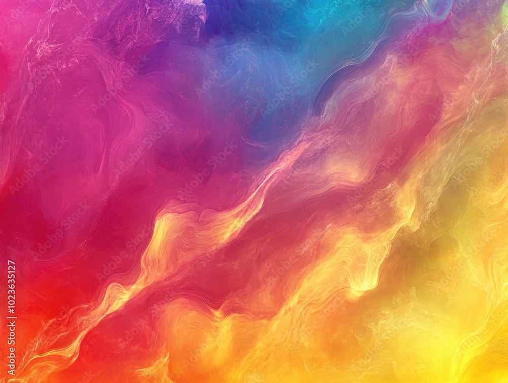 Poster Abstract vibrant fantasy textured background in multiple colors Design and artistic elements