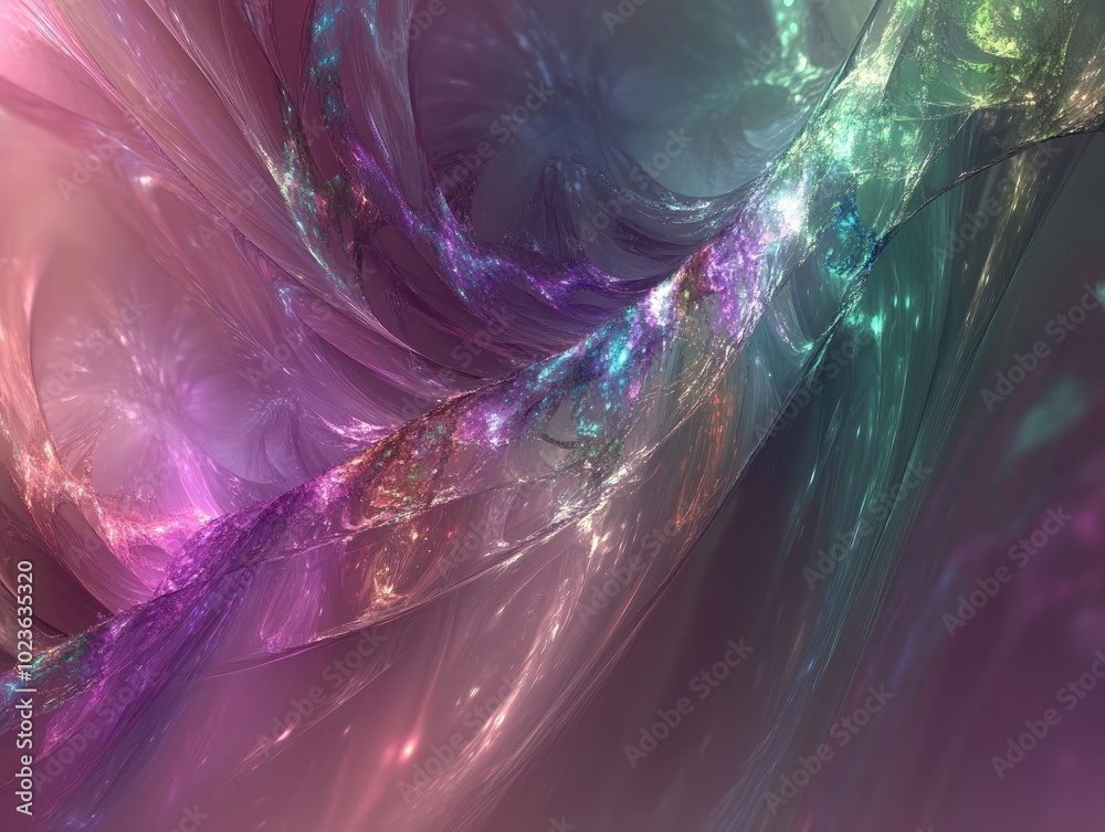 Poster abstract fractal background graphic with a fantasy theme