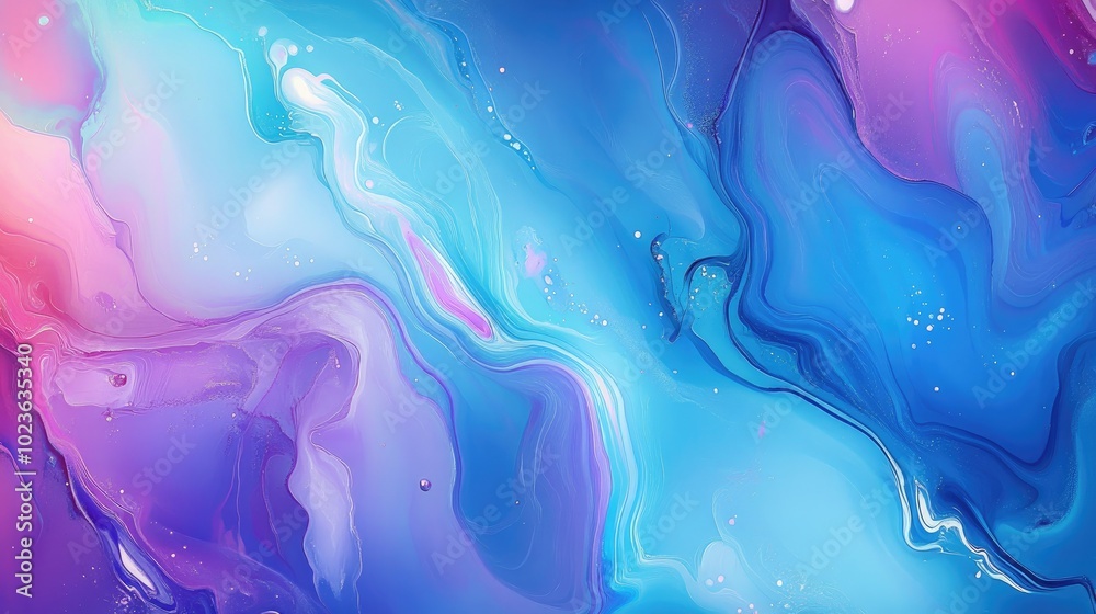 Aufkleber colorful abstract 2d cartoon background featuring enchanting fantasy ink patterns fluid art with mar