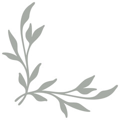 Botanical Border | Corner Frame | Leaf Design | Decorative Vector Element