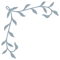 Botanical Border | Corner Frame | Leaf Design | Decorative Vector Element