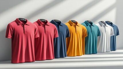 Shirts in different shades, presented on a white background.