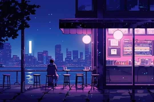 Night city architecture cityscape.