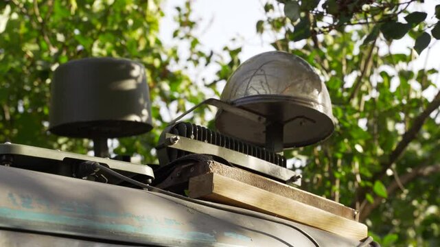 A mobile electronic warfare (EW) system mounted on a military vehicle, designed to disrupt enemy communications, drones and radar. using technology in military strategy