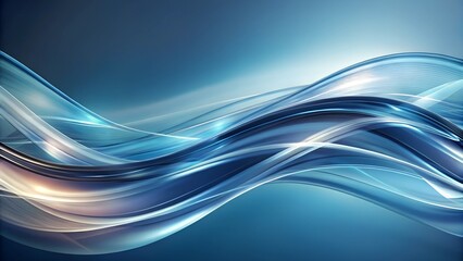 Flowing Abstract Blue Wave Background – Elegant, Futuristic, and Minimal Design