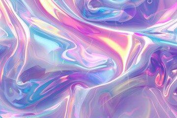 Obraz premium Colorful pastel futuristic funky fantasy abstract holographic background.