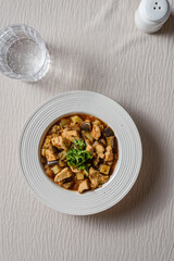 vegetable stew with chicken, sweet potato, eggplant and zucchini