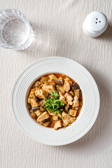 vegetable stew with chicken, sweet potato, eggplant and zucchini