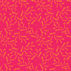 Seamless floral pattern, elegant ditsy print, abstract ornament with green blooming field in retro motif. Pretty botanical design: small hand drawn wild flowers, grass, leaves. Vector illustration