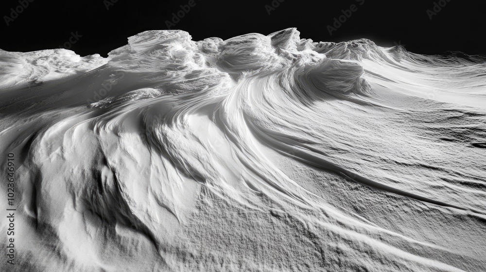Poster abstract snow patterns created by wind