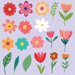 Colorful collection of flowers botany. Abstract origami flowers background. style for banners, wallpaper, posters, websites, online shopping.Vector illustration design and creative idea,eps 10.
