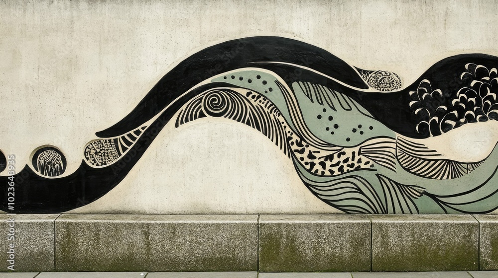 Aufkleber abstract patterns on concrete surface