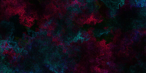 Aquamarine and pink Abstract Glowing fractal digital art design vector design. Star field background Aquamarine and pink dark red pink, teal and purple nebula universe. Fantastic outer view space