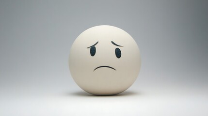 Fototapeta premium 3D Sad Face Emoji