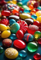 close vibrant candy dreamy bokeh background capturing rich colors textures, rainbow, lgbtq, lgbt, pride, colorful, love, equality, artisan, confectionery