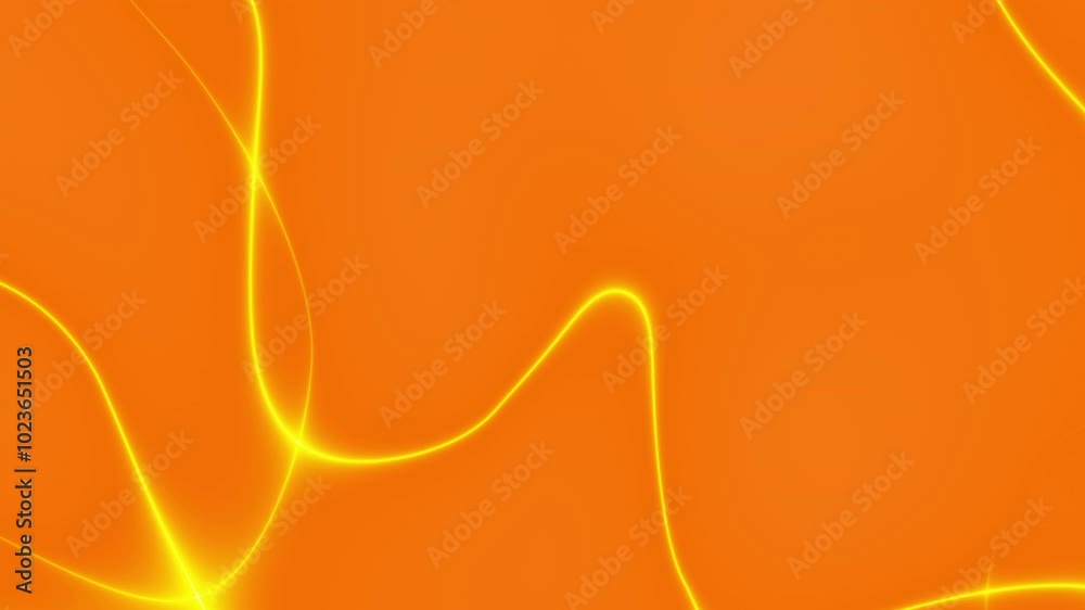 Fototapete Abstract Bright Liquid Background: Flowing Yellow and Orange Plasma Loop Texture with Smooth Gradients - Fractal Flow: Vivid Abstract Light