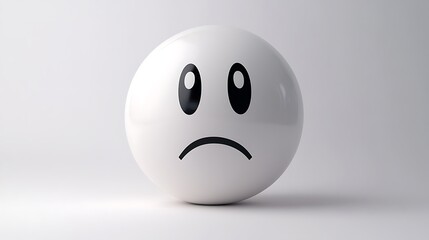 3D Sad Face Emoji