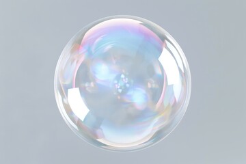 soap bubble on gray background