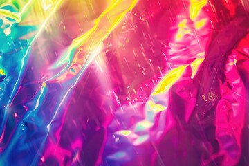 Obraz premium Vintage holographic abstract multicolored background with retro rainbow light leaks.