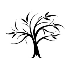 agarwood tree-silhouette