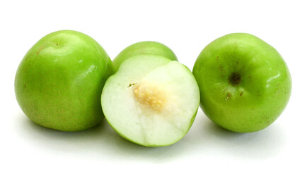 The imperial concubine's milk dates are placed on the white background - stock photo
