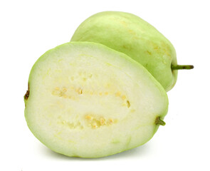 Guava on white background - stock photo
