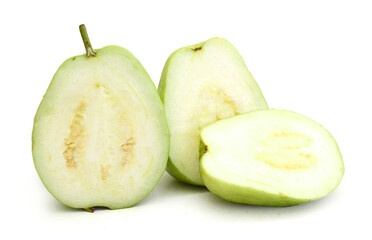 Guava on white background - stock photo
