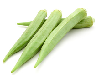 Snap Peas on a white background (pisum sativum) - stock photo
