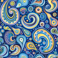 Fototapeta premium Colorful paisley Repeating Pattern