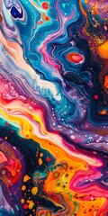 Data-driven marketing strategy with colorful abstract art.