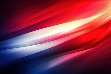 Abstract Background with Red, White, and Blue Curved Lines