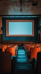 Fototapeta premium Empty Auditorium with Large Projection Screen