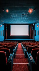 Fototapeta premium Empty Auditorium with Projection Screen