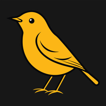 recommend clip art: Solid color Orange Crowned Warbler animal vector design