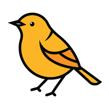 recommend clip art: Solid color Orange Crowned Warbler animal vector design