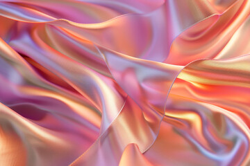 Obraz premium A pink fabric with a shiny texture