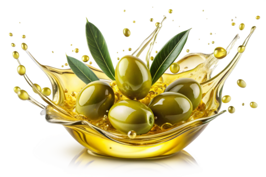 dynamic, fresh olive oil splash png