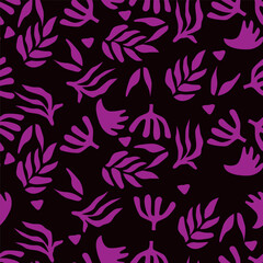 Seamless floral pattern, elegant ditsy print, abstract ornament with green blooming field in retro motif. Pretty botanical design: small hand drawn wild flowers, grass, leaves. Vector illustration