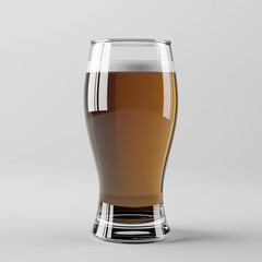 Beer Glass Mockup, isolated light grey background