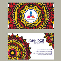 Embroidery style colorful mandala business