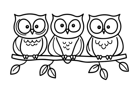 Eulen Eule Owl Set Tiere Comic