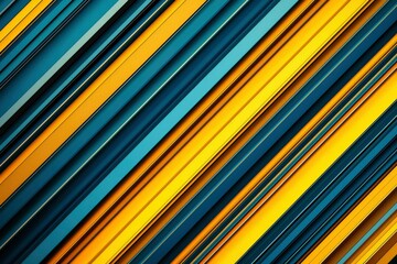Abstract Diagonal Pattern of Intersecting Yellow and Blue Stripes